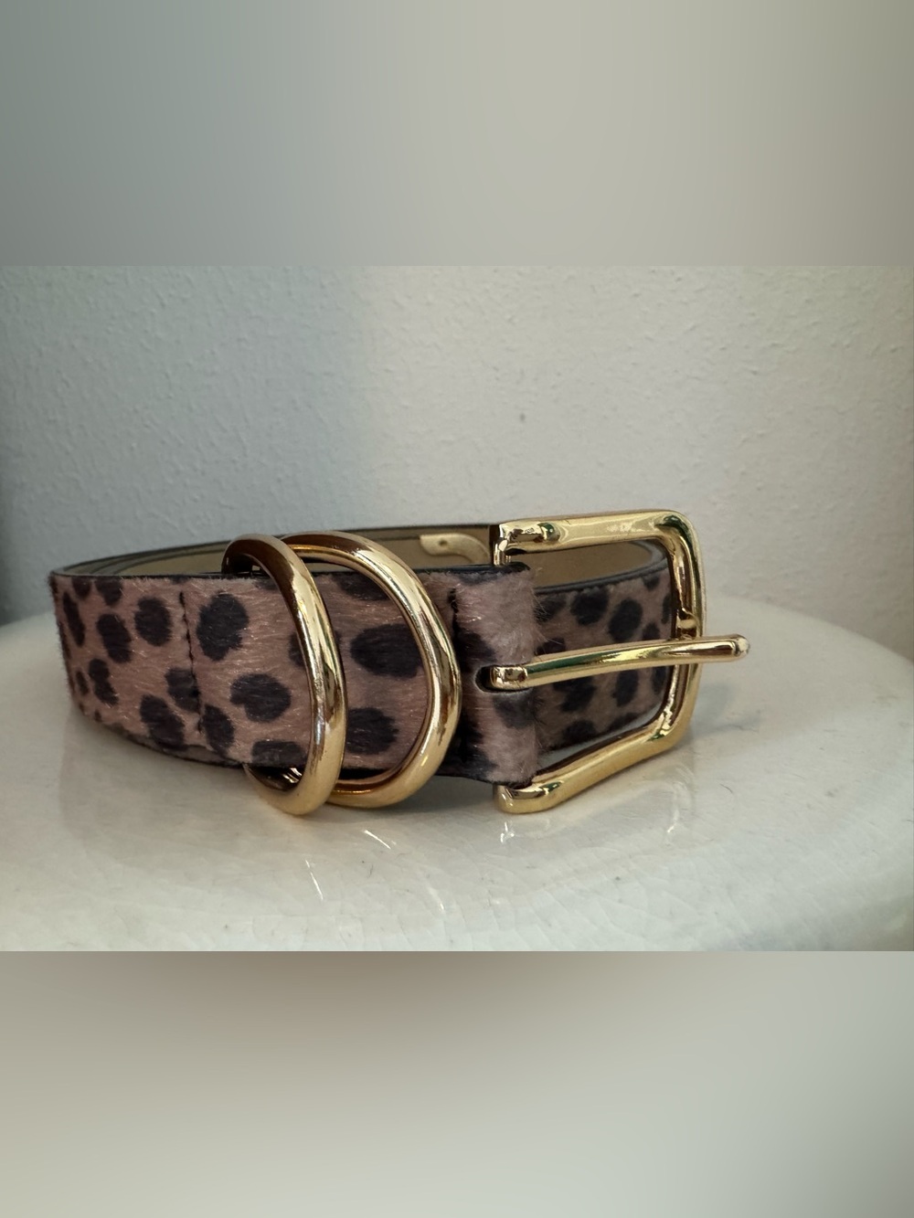 a new day Leopard Print Belt with Gold Buckle - Picture 2 of 5